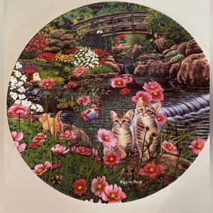 TWO Vintage Cat Collector Plates